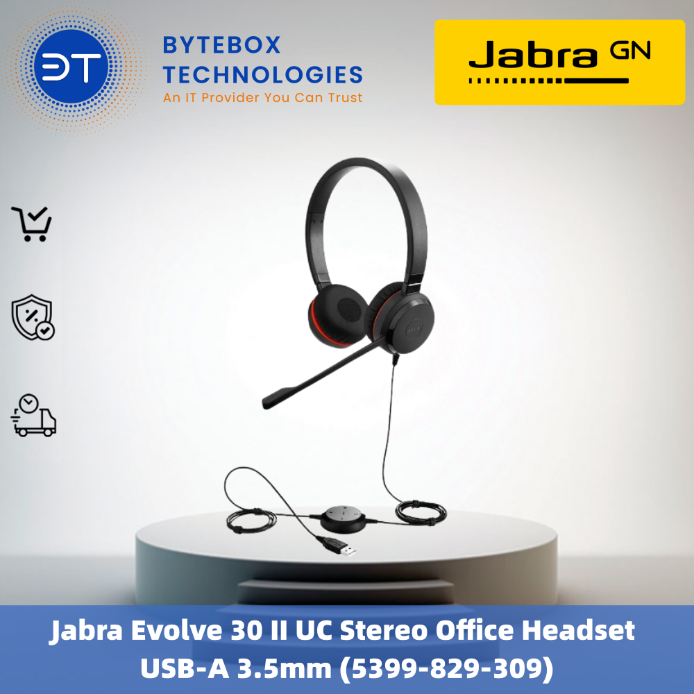 Jabra Evolve 30 II UC Stereo Office Headset USB-A (5399-829