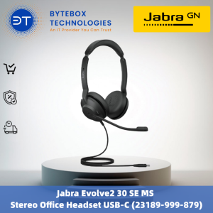 Jabra Evolve2 30 SE MS Stereo Office Headset USB-C (23189-999-879)【Bytebox】