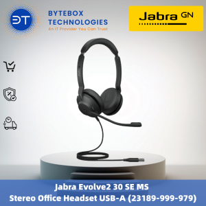 Jabra Evolve2 30 SE MS Stereo Office Headset USB-A (23189-999-979)【Bytebox】