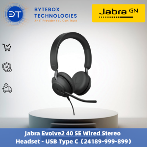 Jabra Evolve2 40 SE Wired Stereo Headset - USB Type C（24189-999-899）【Bytebox】