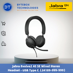 Jabra Evolve2 40 SE Wired Stereo Headset - USB Type C（24189-999-999）【Bytebox】