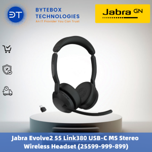 Jabra Evolve2 55 Link380 USB-C MS Stereo Wireless Headset (25599-999-899)【Bytebox】