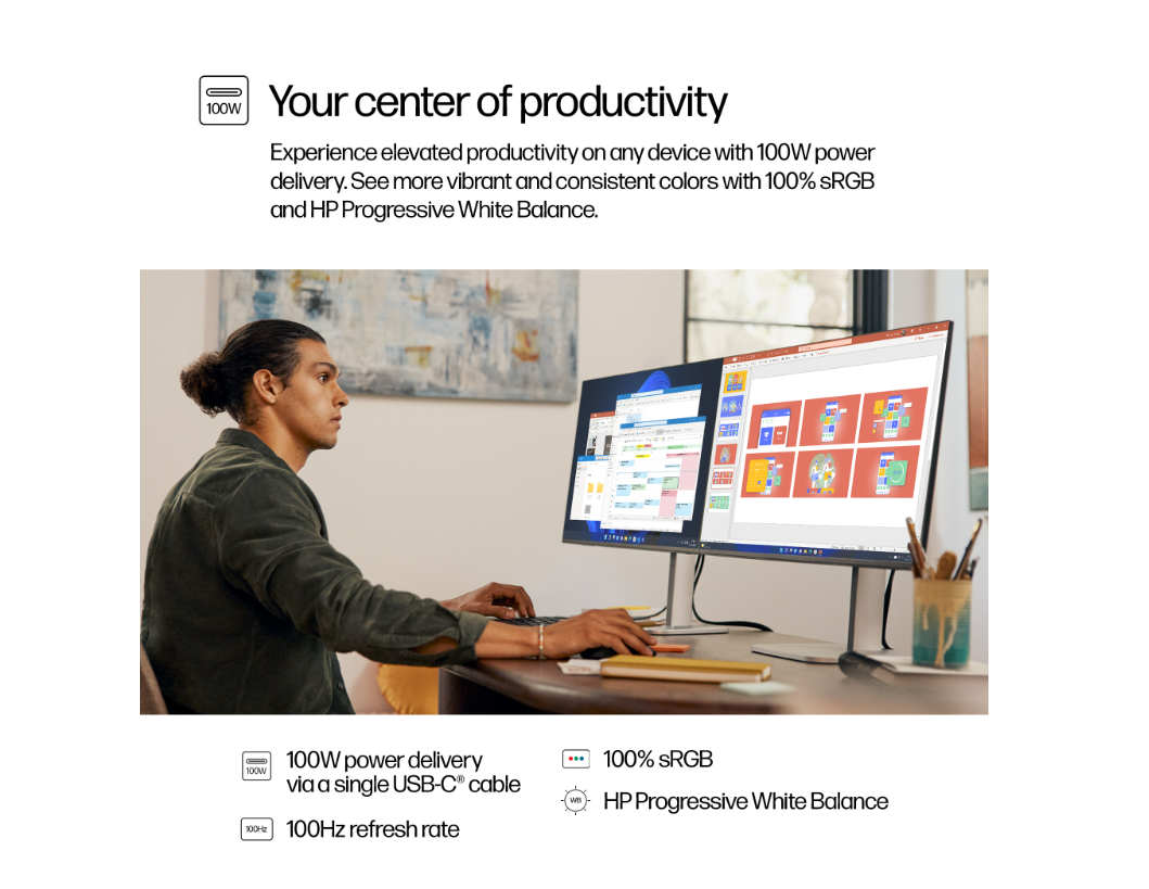 HP SERIES 5 PRO 27 INCH QHD USB-C MONITOR - 527PU【Bytebox】 - Image 6